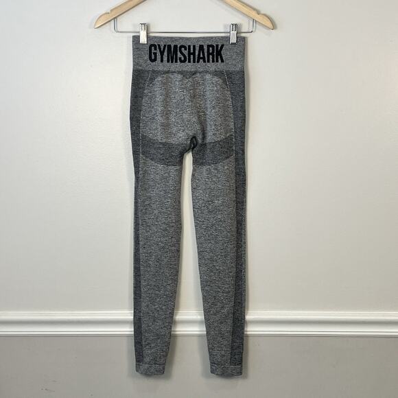 GYMSHARK FLEX HIGH WAISTED LEGGINGS Gray Spellout Logo Women’s Size S B1A2Q - Picture 3 of 10